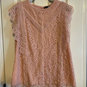Cable & Gauge Pink Blouse with Elegant Design